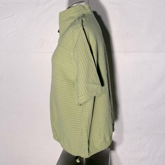 Vintage EzzeWear Green 1/4 Zip Top S - Picture 3 of 14